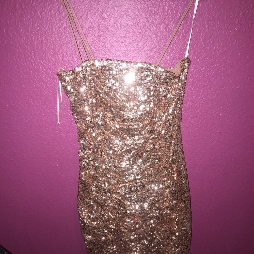Pink glitter dress